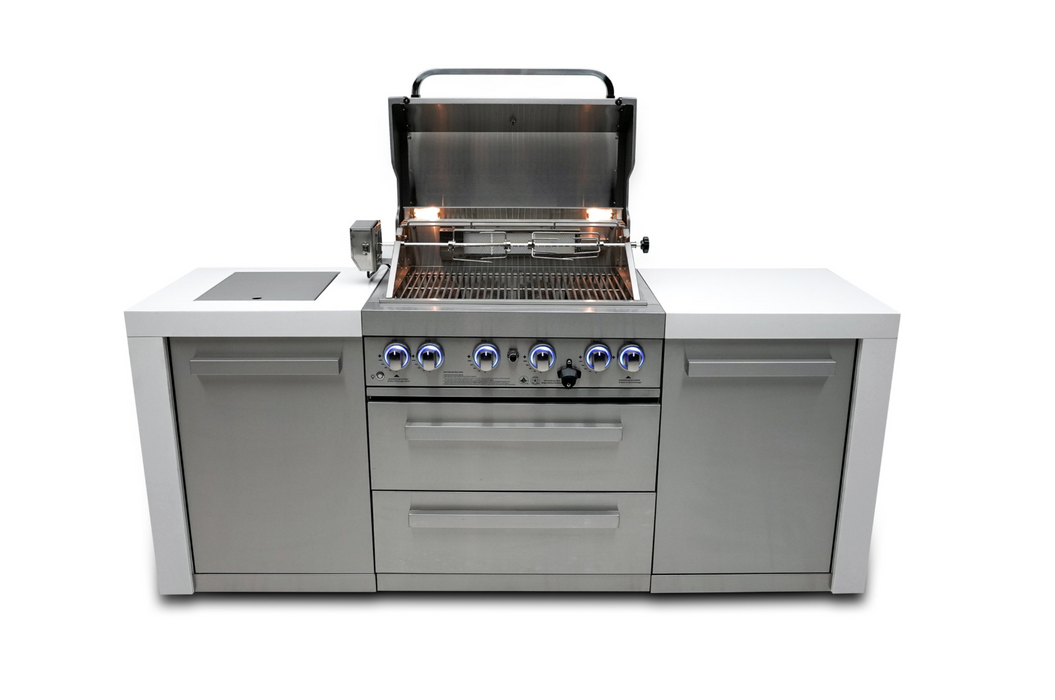 Mont Alpi Outdoor kitchen 4-burner Deluxe Island + Cover - 2.1M